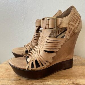 Mia Limited Edition Leather Sandal Wedges